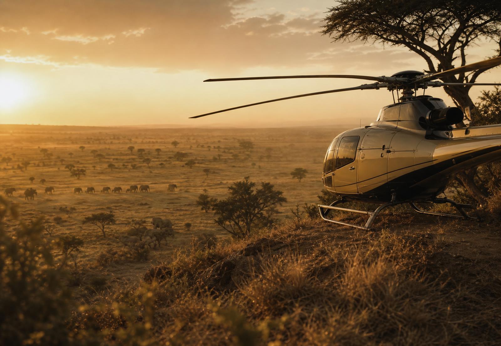 Helicopter Safari, Kenya